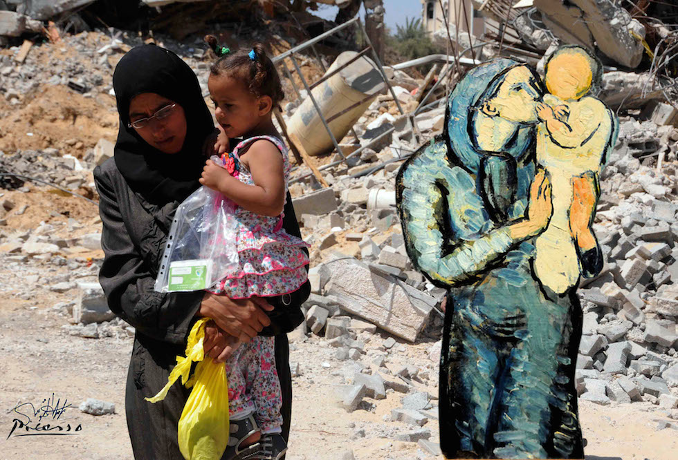 Basel al-Maqosui merges pictures of Palestine with paintings by Picasso