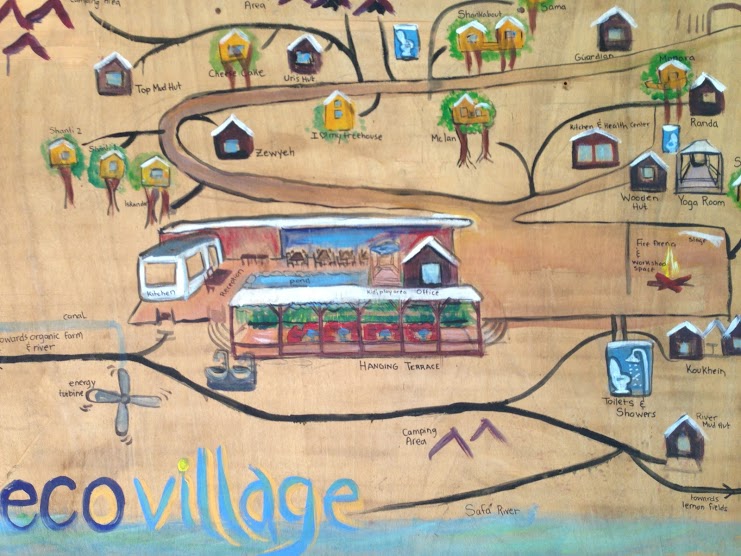 Map of Eco Village in Labanon