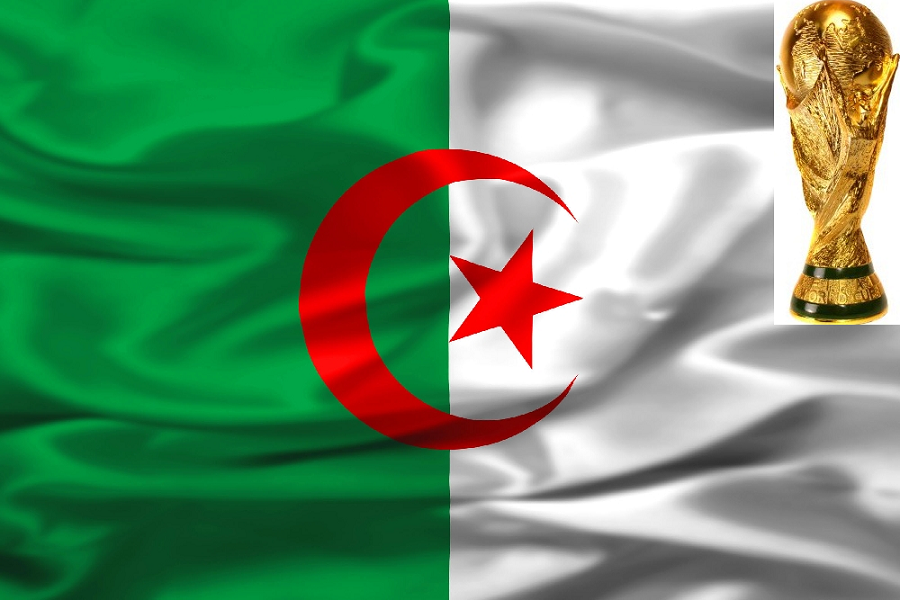 صورة العلم الجزائري وكأس العالم