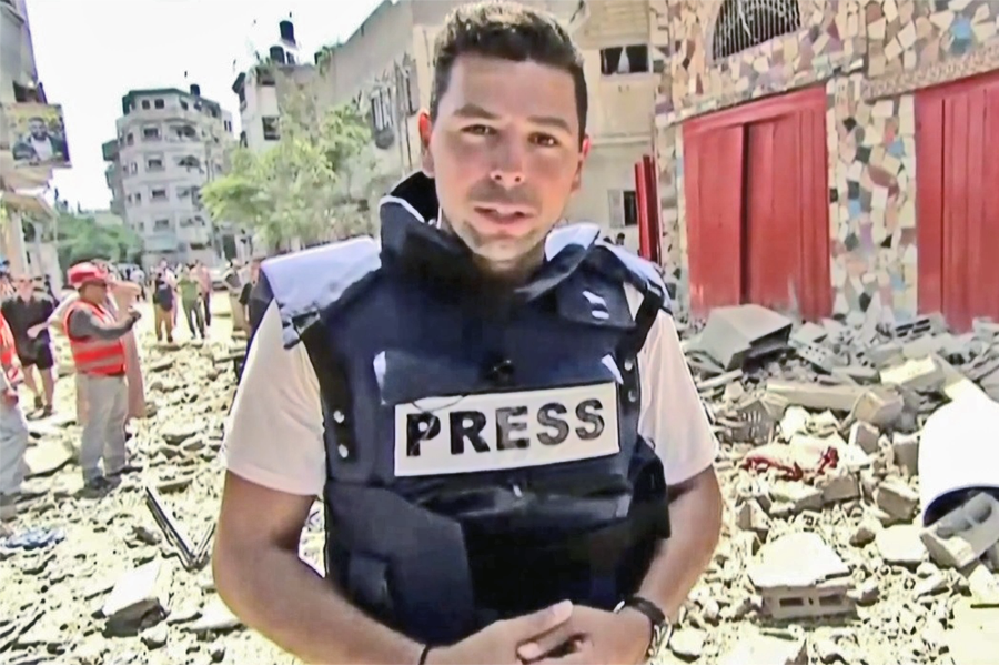 Ayman Mohyeldin in Gaza. Photo Credit NBC.