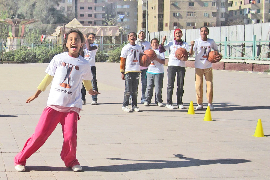 Girl Power teaches basketball in Egypt